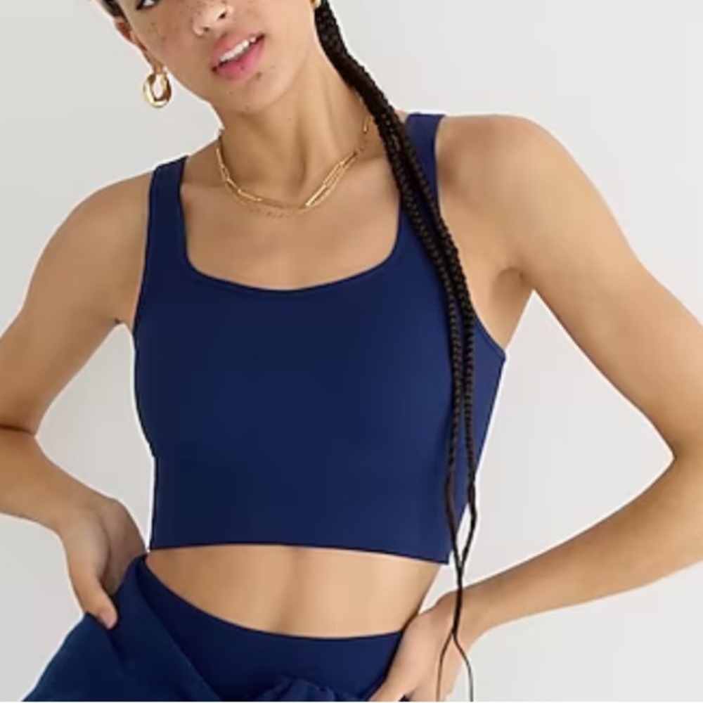 NWT JCrew SculptStretch long line ribbed sports bra